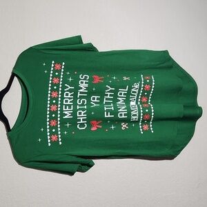 Home Alone Shirt Womens Jr Shirt XXL 19 Merry Christmas Ya Filthy Animal Green